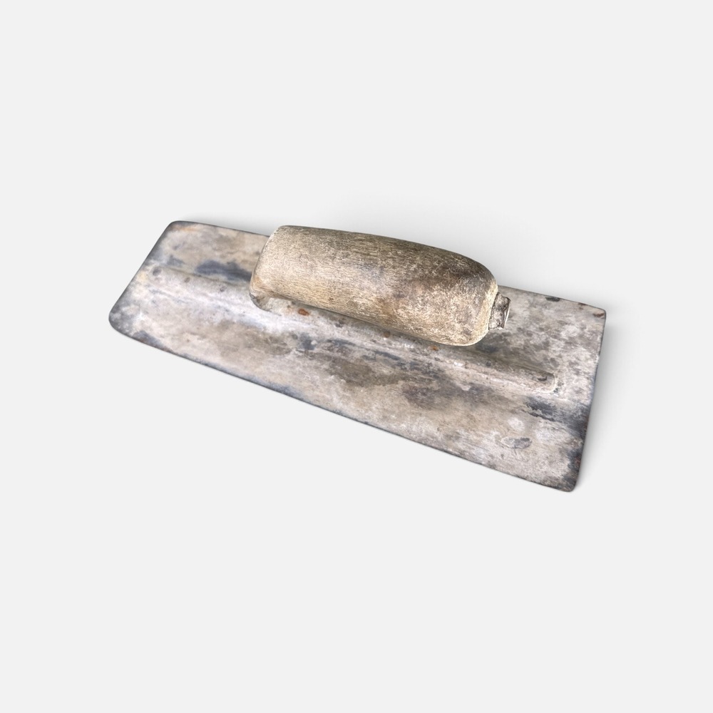 Vintage Masonry Finishing Trowel Steel Blade Wood Handle 10.5 Inch Hand Tool